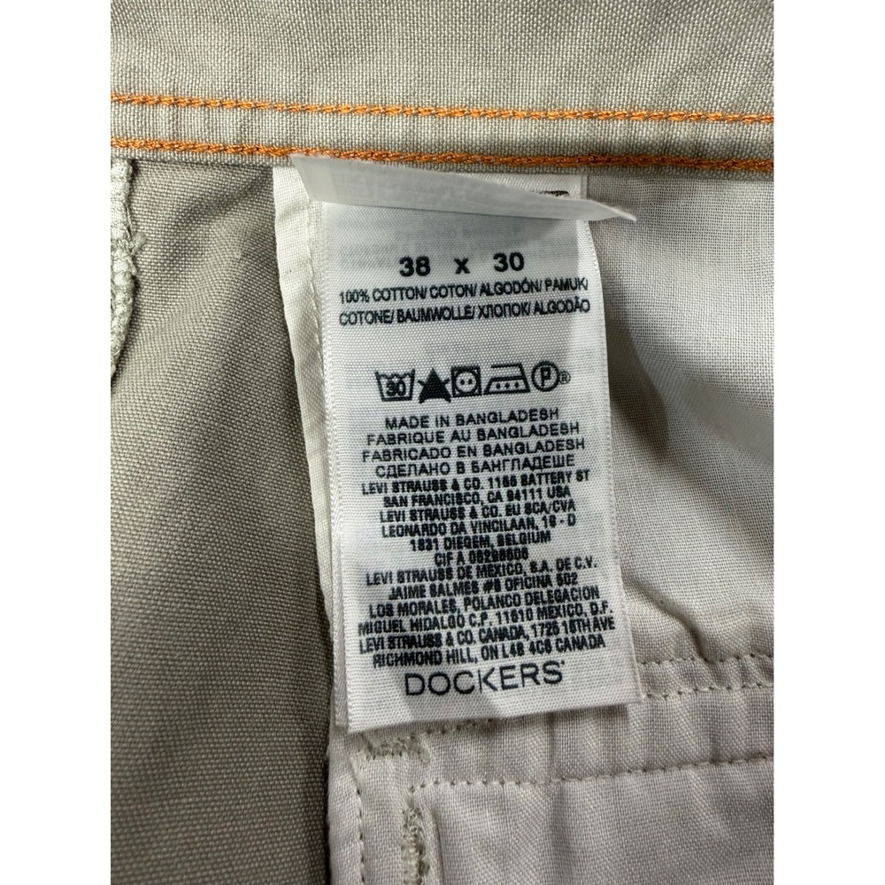 Dockers Mens Cargo Pants 38x30 Grey Cotton Utility Straight Leg (GG20) - Picture 4 of 6